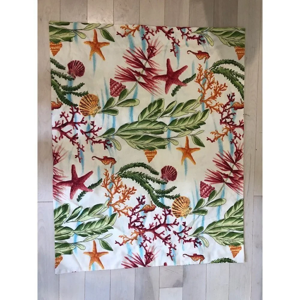 Beach House Twin Comforter & Sham Under the Sea Theme
